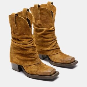 Suede brown Western Boots Pia Steve Madden 7